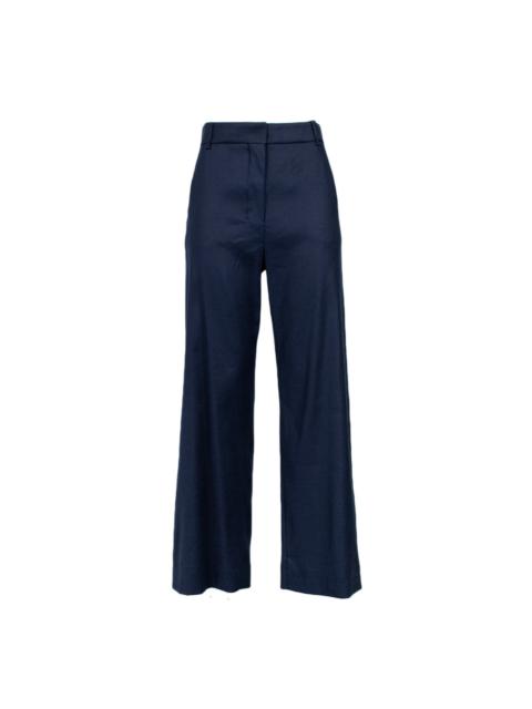 S Max Mara Amleto satin straight trousers | REVERSIBLE