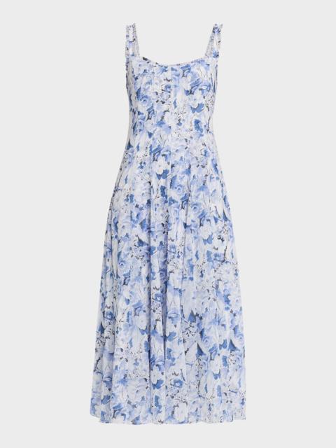 Cinq à Sept Marmo Heirloom Petals Midi Dress
