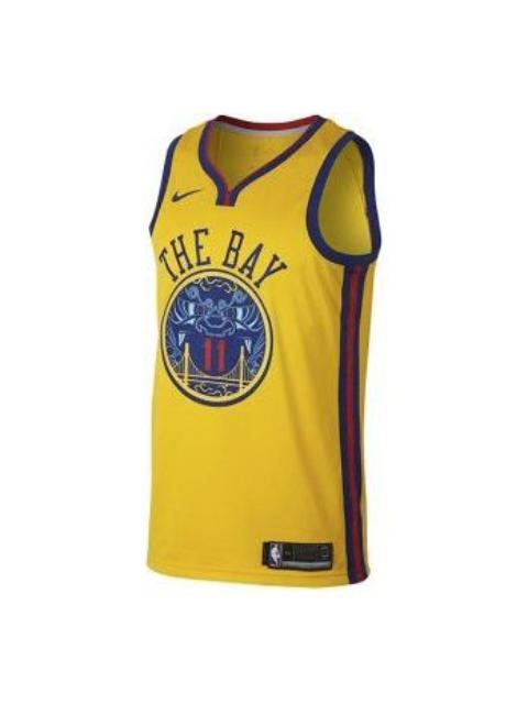 Nike NBA SW golden state warriors klay thompson Jersey Yellow 912101-730