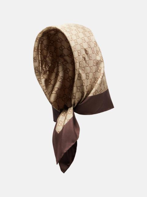 GUCCI GG printed silk twill scarf