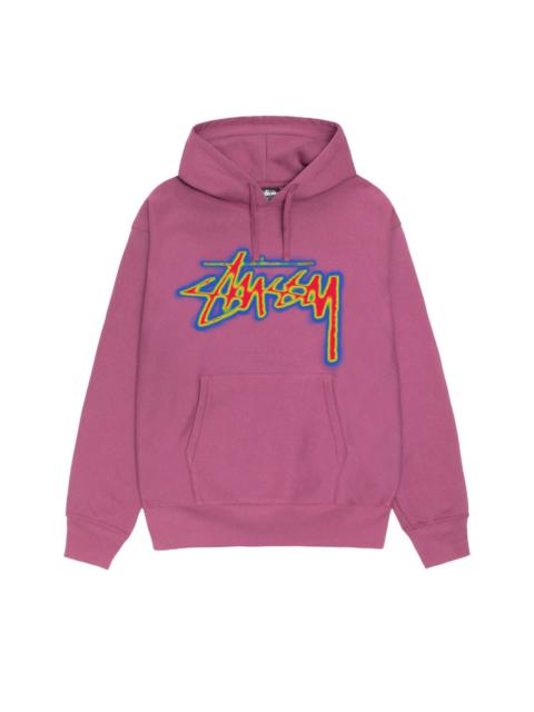 Stussy Thermal Stock Hoodie 'Berry'