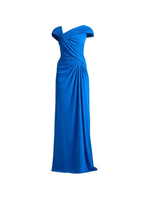 TADASHI SHOJI Mireya ruched draped-detail gown
