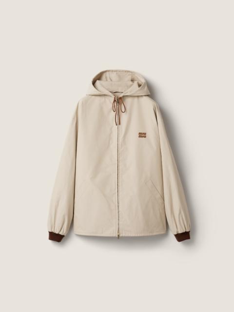 Miu Miu Single-breasted Panama cotton caban jacket