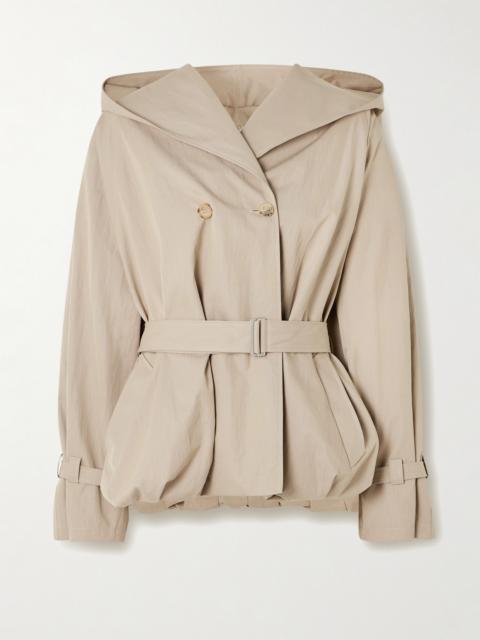 MAGDA BUTRYM Hooded Belted Cotton-blend Jacket