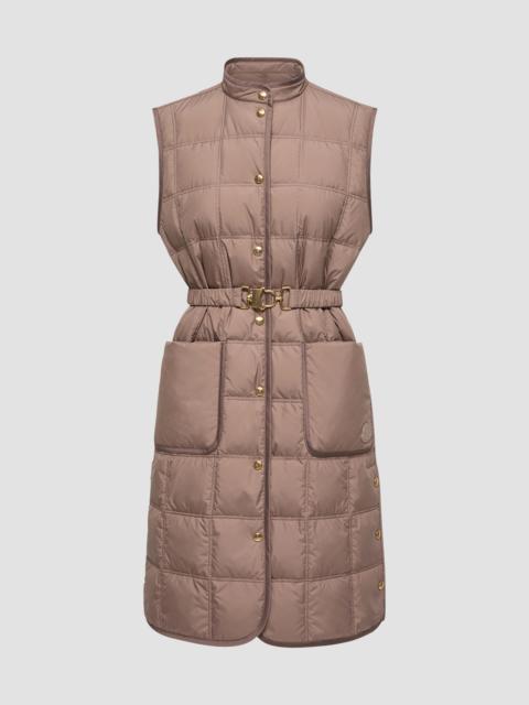 Moncler Women's Cygnette Long Puffer Vest - Brown