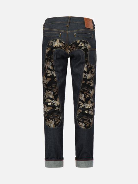 EVISU Brocade Daicock Insert with Multi-Pocket Carrot-Fit Jeans #2017