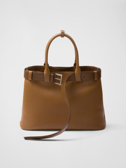Prada Prada Buckle large leather handbag with belt