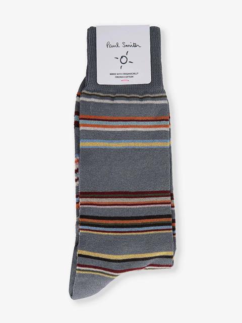 Paul Smith Striped cotton-blend socks