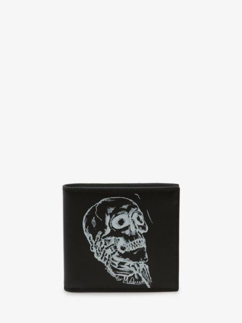 Alexander McQueen Skull In Hand Billfold Wallet in Black/white