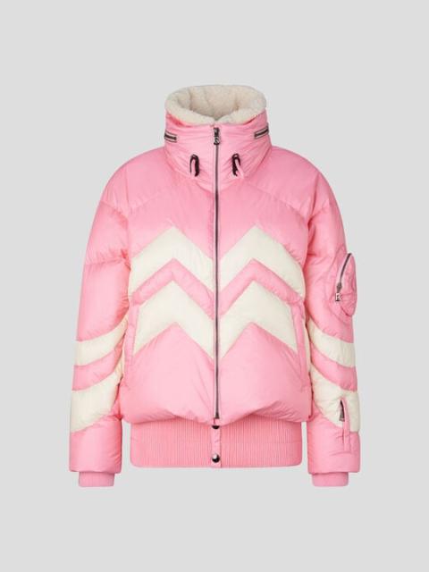 BOGNER Valea down ski jacket in Pink/Off-white