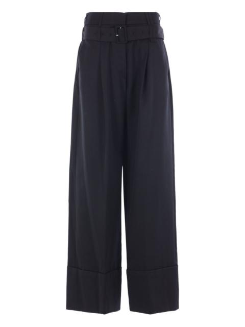 Simone Rocha belted cuffed wide-leg trousers