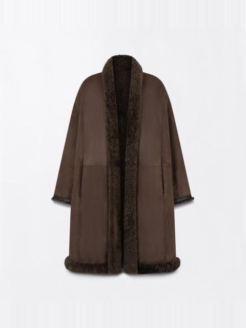 TOM FORD WAVY LAMB SHEARLING REVERSIBLE COCOON COAT
