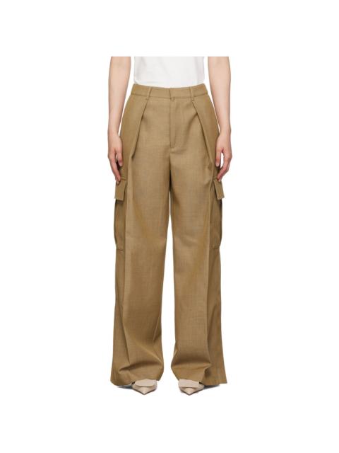 Burberry Beige Wool Cargo Trousers