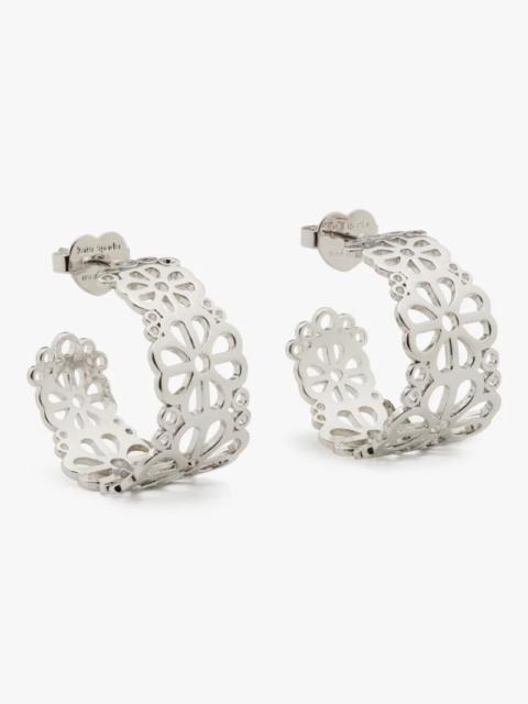 kate spade Spade Flower Lace Hoops
