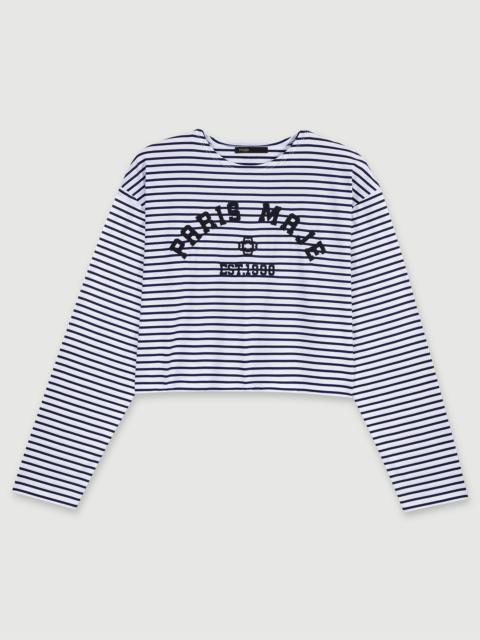 maje Cropped short-sleeves T-shirt