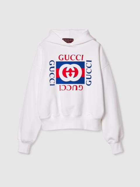 GUCCI｜HOOD/ZIP-UP (770839 XJGA2 9314) GUCCI Gucci Cotton Jersey Hooded Sweatshirt 'Off White