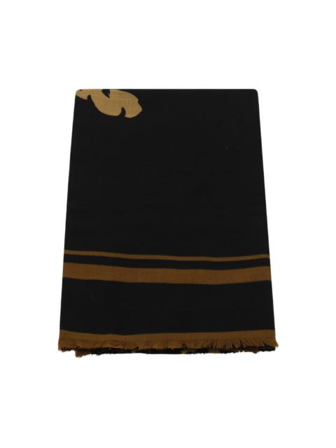 SAINT LAURENT Black Wool Scarf