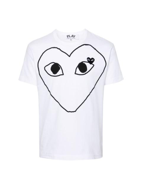 signature heart print cotton T-shirt