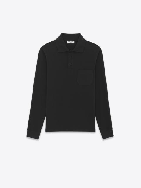 SAINT LAURENT saint laurent polo shirt in cotton piqué
