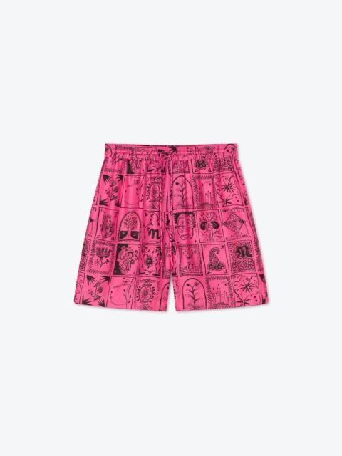Nanushka DOXXI - Printed silk-twill shorts - Pink