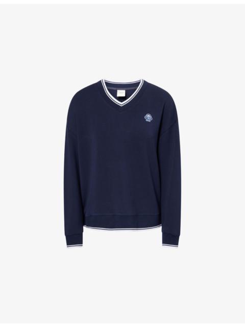 VARLEY Iona Embroidered-Logo Knitted Jumper