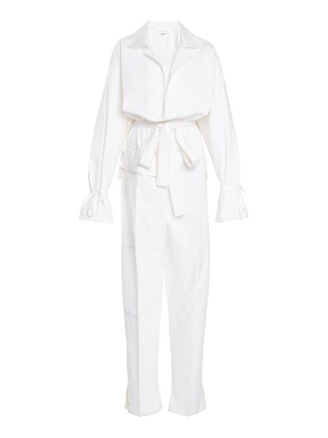 Victoria Beckham Utility Cotton Jumpsuit white