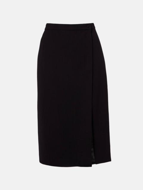 MUGLER High-rise wrap skirt