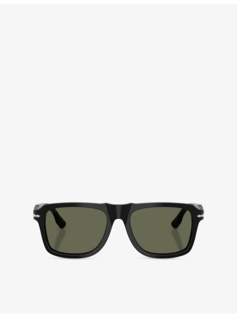 Persol PO8002S Rectangle-Frame Acetate Sunglasses
