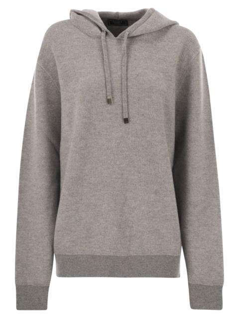 PESERICO fine-knit drawstring hoodie