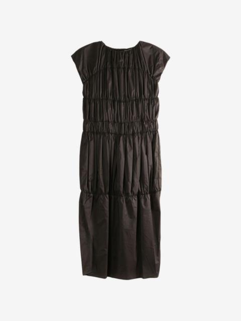 AMOMENTO shirred tiered dress