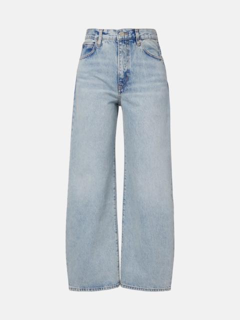 FRAME The Bow Crop barrel-leg jeans