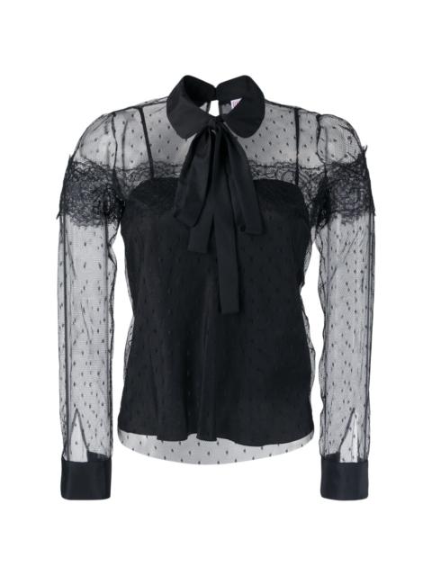 REDValentino point d'esprit tulle blouse