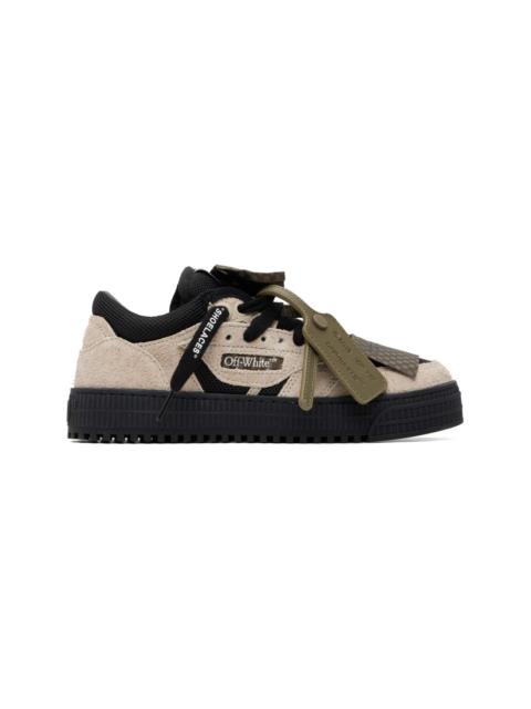 Off-White Beige & Khaki Low Top 3.0 Off Court Sneakers