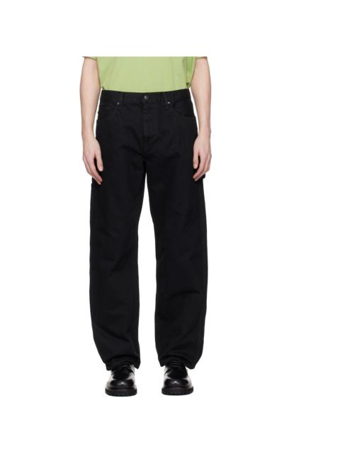 vowels Black Overdyed Painter Jeans
