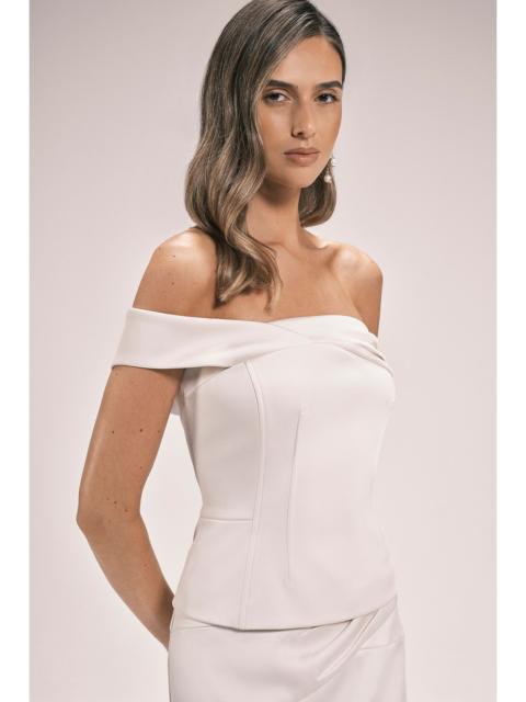 KAREN MILLEN Petite Tailored Satin Bodice Top