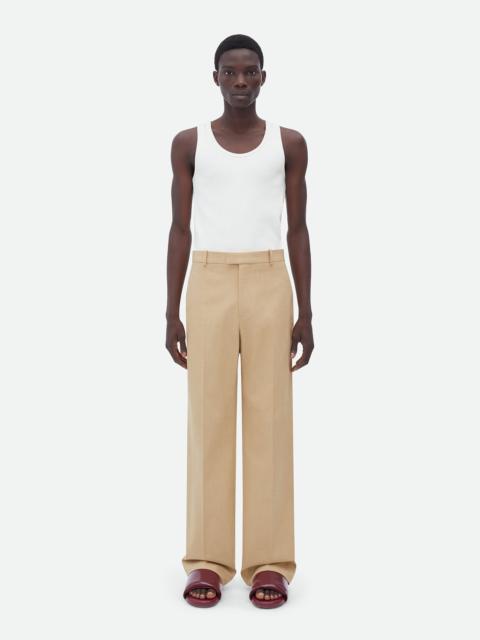 Bottega Veneta straight leg textured cotton pants