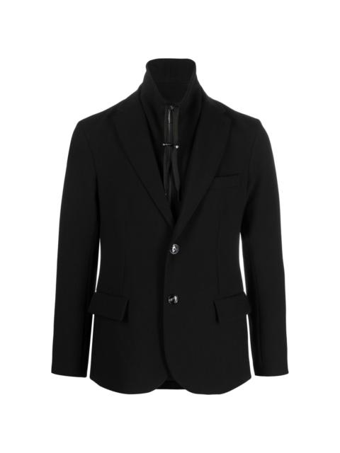 layered single-breasted blazer