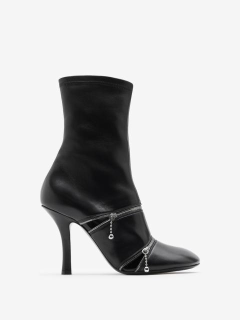 Burberry Leather Peep Boots
