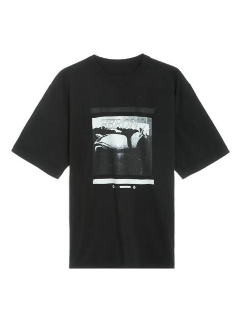 HERON PRESTON SS23 Misprinted Heron T-shirt 'Black' HMAA032S23JER0061010