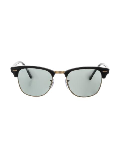 Clubmaster Classic Sunglasses - Polished Black Green