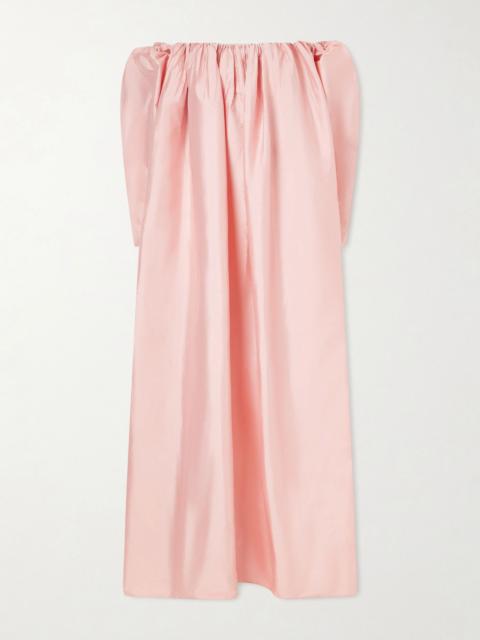 ABADIA Eleanor off-the-shoulder taffeta gown Pink