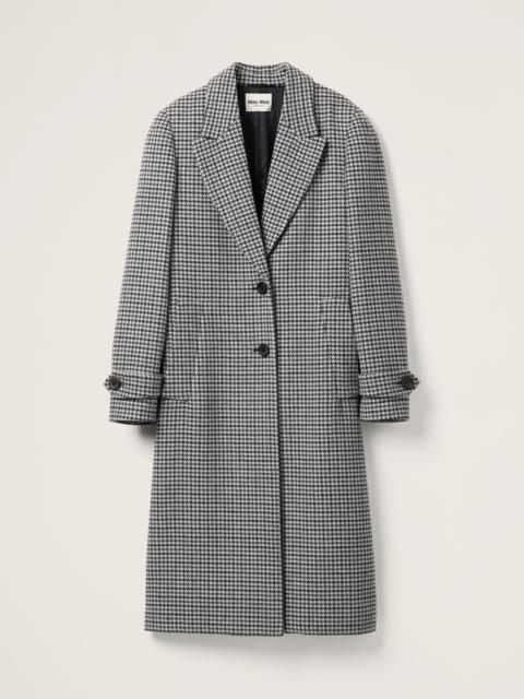 Miu Miu Padded single-breasted houndstooth check coat