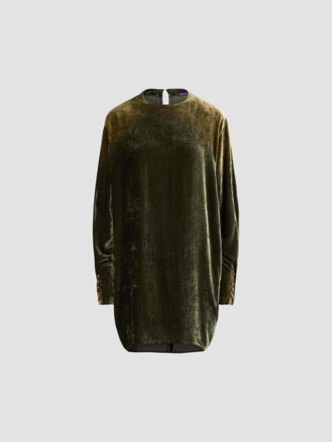 Ralph Lauren Women's Tessy Velvet Mini Dress - Fern