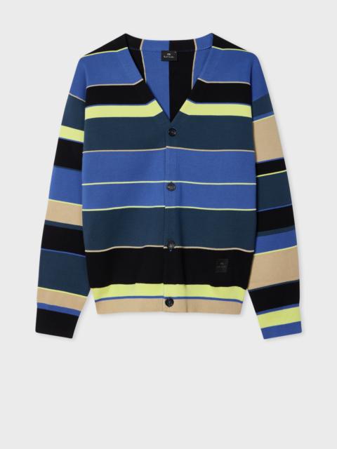 Paul Smith Blue Milano Cotton Stripe Cardigan