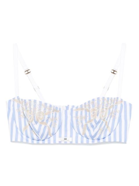 ELISABETTA FRANCHI striped cropped top