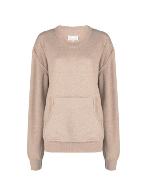 crew-neck wool-blend jumper