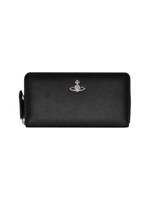 Vivienne Westwood Black Classic Zip Round Wallet
