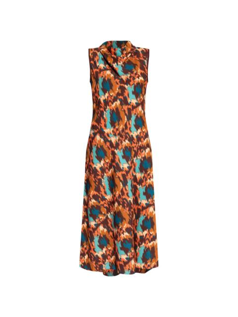 Kalena graphic-print midi dress