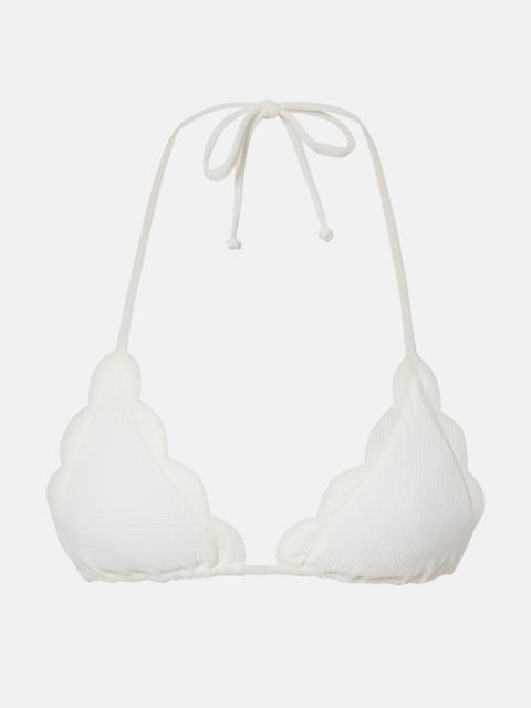 MARYSIA Broadway scalloped bikini top