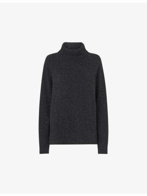 WHISTLES Turtleneck relaxed-fit cashmere jumper